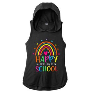 Happy Last Day of School Teacher Student Graduation Ladies PosiCharge Tri-Blend Wicking Draft Hoodie Tank