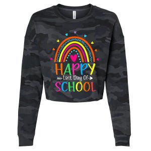 Happy Last Day of School Teacher Student Graduation Cropped Pullover Crew