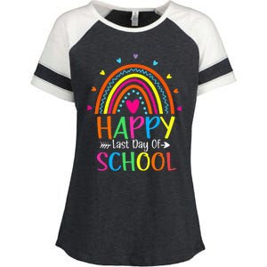 Happy Last Day of School Teacher Student Graduation Enza Ladies Jersey Colorblock Tee