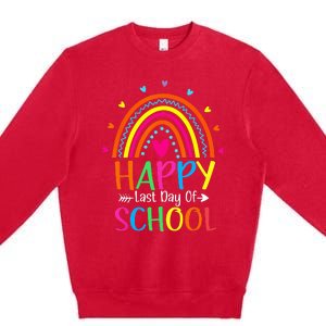 Happy Last Day of School Teacher Student Graduation Premium Crewneck Sweatshirt