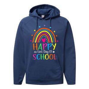 Happy Last Day of School Teacher Student Graduation Performance Fleece Hoodie