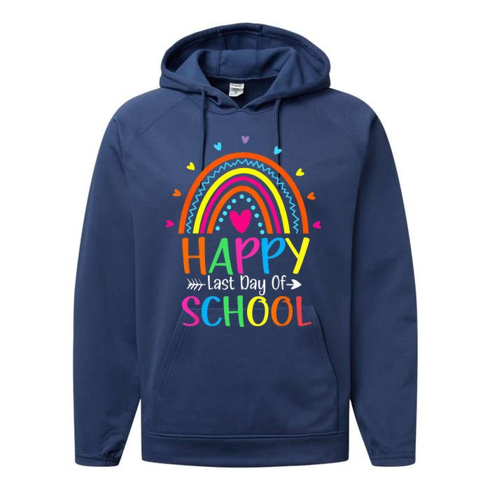 Happy Last Day of School Teacher Student Graduation Performance Fleece Hoodie