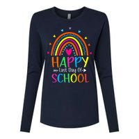 Happy Last Day of School Teacher Student Graduation Womens Cotton Relaxed Long Sleeve T-Shirt