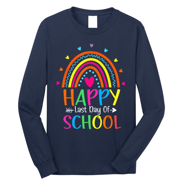 Happy Last Day of School Teacher Student Graduation Long Sleeve Shirt