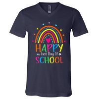 Happy Last Day of School Teacher Student Graduation V-Neck T-Shirt