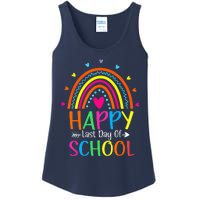 Happy Last Day of School Teacher Student Graduation Ladies Essential Tank