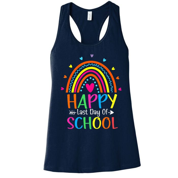 Happy Last Day of School Teacher Student Graduation Women's Racerback Tank