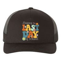 Happy Last Day Of School Graduation Groovy Teacher Student Yupoong Adult 5-Panel Trucker Hat