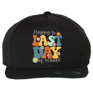 Happy Last Day Of School Graduation Groovy Teacher Student Wool Snapback Cap