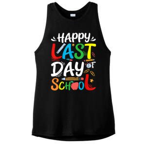 Happy Last Day Of School Teacher Student Graduation Summer Ladies PosiCharge Tri-Blend Wicking Tank