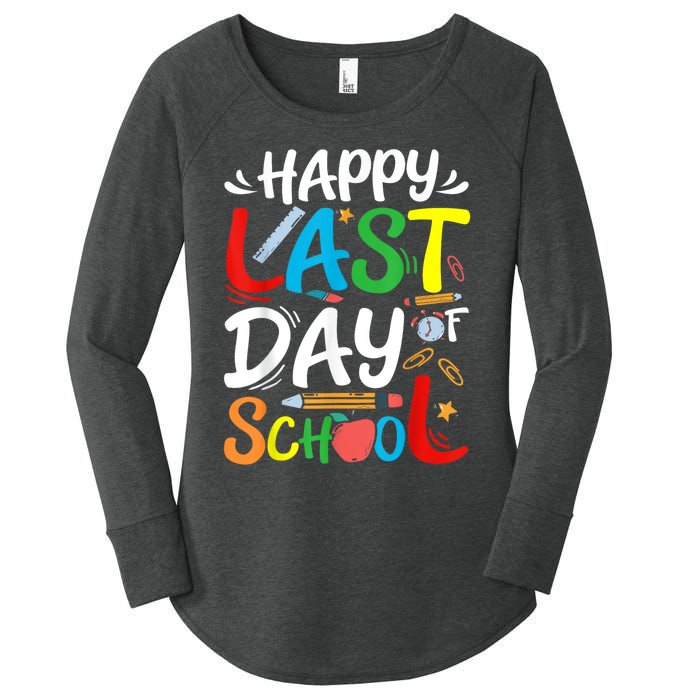 Happy Last Day Of School Teacher Student Graduation Summer Women's Perfect Tri Tunic Long Sleeve Shirt