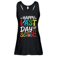 Happy Last Day Of School Teacher Student Graduation Summer Ladies Essential Flowy Tank