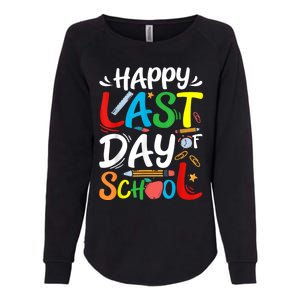 Happy Last Day Of School Teacher Student Graduation Summer Womens California Wash Sweatshirt