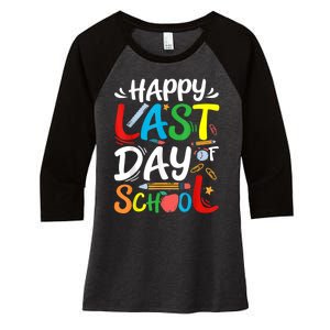 Happy Last Day Of School Teacher Student Graduation Summer Women's Tri-Blend 3/4-Sleeve Raglan Shirt