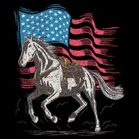 Horse Lover Equestrian American Flag Backpack