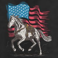Horse Lover Equestrian American Flag 11oz C Handle Ceramic Mug