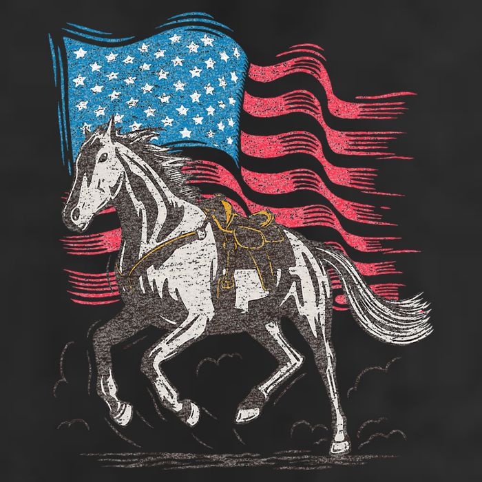 Horse Lover Equestrian American Flag 11oz C Handle Ceramic Mug