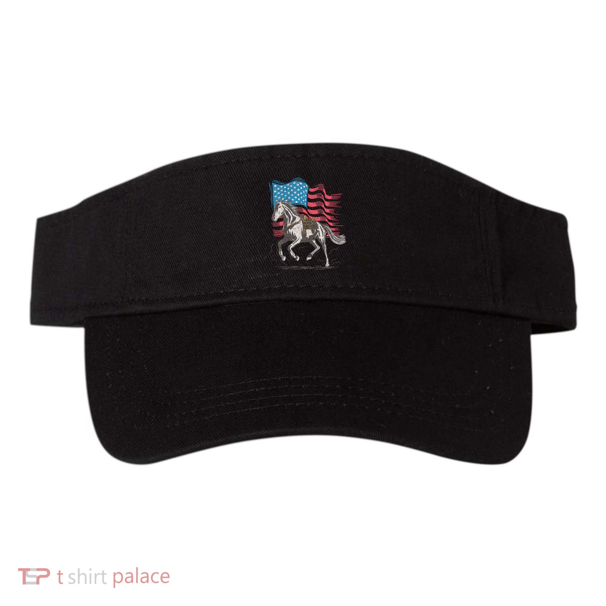 Horse Lover Equestrian American Flag Visor