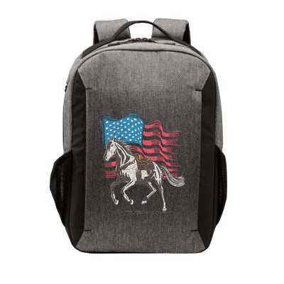 Horse Lover Equestrian American Flag Vector Backpack