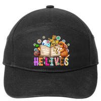 He Lives Easter Cross Jesus Religious Easter Day Christians 7-Panel Snapback Hat