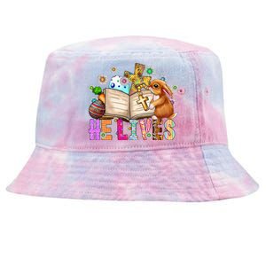 He Lives Easter Cross Jesus Religious Easter Day Christians Tie-Dyed Bucket Hat