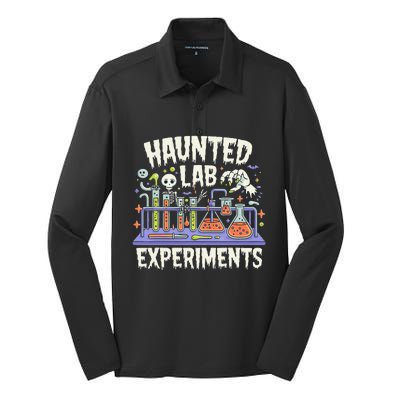 Haunted Lab Experiments Halloween In The Lab Silk Touch Performance Long Sleeve Polo