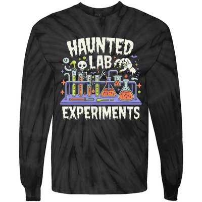 Haunted Lab Experiments Halloween In The Lab Tie-Dye Long Sleeve Shirt