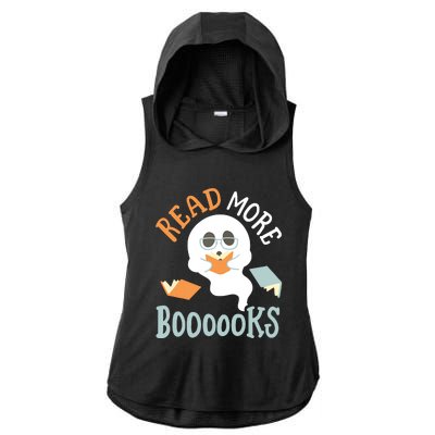 Halloween Librarian English Teacher Reading Reader Books Ladies PosiCharge Tri-Blend Wicking Draft Hoodie Tank