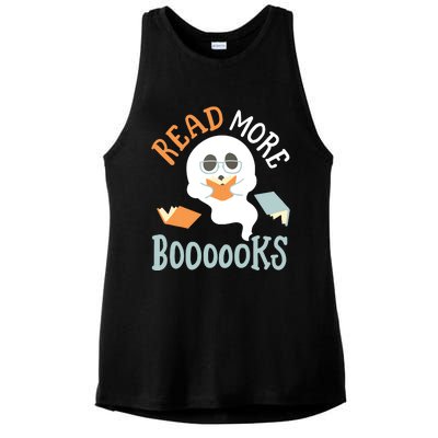 Halloween Librarian English Teacher Reading Reader Books Ladies PosiCharge Tri-Blend Wicking Tank