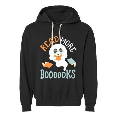 Halloween Librarian English Teacher Reading Reader Books Garment-Dyed Fleece Hoodie