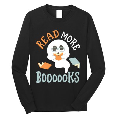 Halloween Librarian English Teacher Reading Reader Books Long Sleeve Shirt