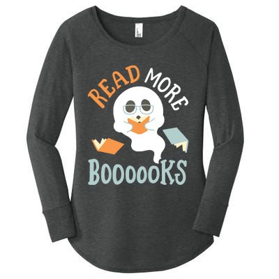 Halloween Librarian English Teacher Reading Reader Books Women's Perfect Tri Tunic Long Sleeve Shirt