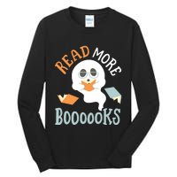 Halloween Librarian English Teacher Reading Reader Books Tall Long Sleeve T-Shirt