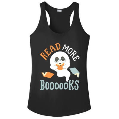 Halloween Librarian English Teacher Reading Reader Books Ladies PosiCharge Competitor Racerback Tank