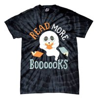 Halloween Librarian English Teacher Reading Reader Books Tie-Dye T-Shirt