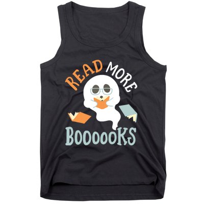 Halloween Librarian English Teacher Reading Reader Books Tank Top