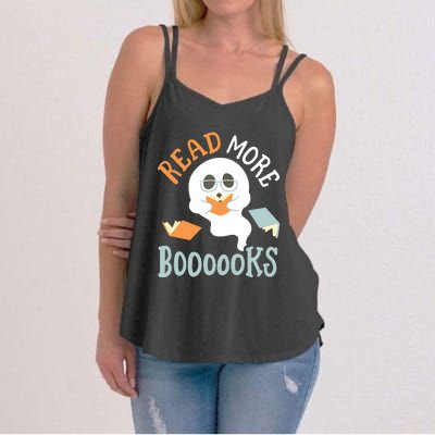 Halloween Librarian English Teacher Reading Reader Books Women's Strappy Tank