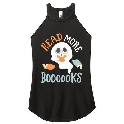 Halloween Librarian English Teacher Reading Reader Books Women's Perfect Tri Rocker Tank