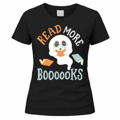 Halloween Librarian English Teacher Reading Reader Books Women's T-Shirt