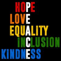 Hope Love Equality Inclusion Kindness Peace Quote City Backpack