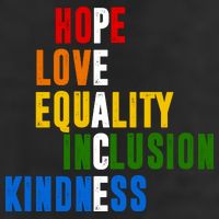 Hope Love Equality Inclusion Kindness Peace Quote Beanie
