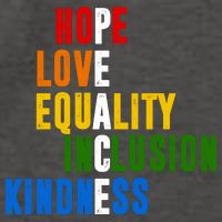 Hope Love Equality Inclusion Kindness Peace Quote Vector Backpack