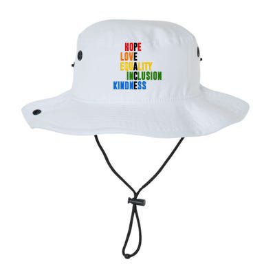 Hope Love Equality Inclusion Kindness Peace Quote Legacy Cool Fit Booney Bucket Hat