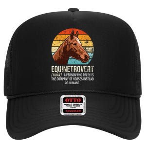 Horse Lover Equestrian Horse Rider Horse Trainer Horse High Crown Mesh Back Trucker Hat