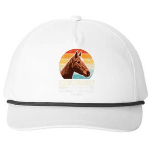 Horse Lover Equestrian Horse Rider Horse Trainer Horse Snapback Five-Panel Rope Hat