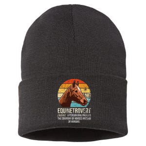 Horse Lover Equestrian Horse Rider Horse Trainer Horse Sustainable Knit Beanie