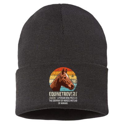 Horse Lover Equestrian Horse Rider Horse Trainer Horse Sustainable Knit Beanie