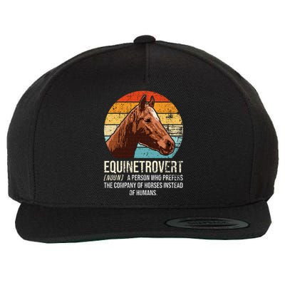 Horse Lover Equestrian Horse Rider Horse Trainer Horse Wool Snapback Cap