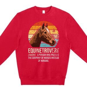 Horse Lover Equestrian Horse Rider Horse Trainer Horse Premium Crewneck Sweatshirt