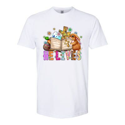 He Lives Easter Cross Jesus Religious Easter Day Christians Softstyle® CVC T-Shirt